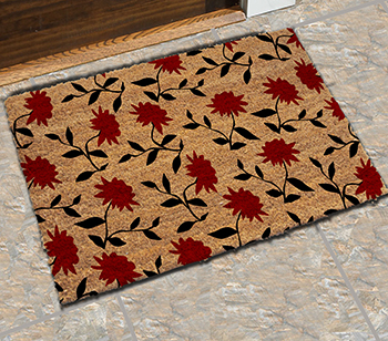 PVC Tufted Coir Mats - Natural Printed