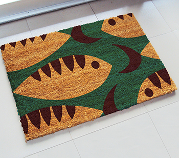 PVC Tufted Coir Mats - Natural Printed