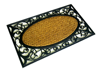 Rubber backed coir Non-brush mats