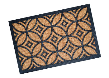 Rubber backed coir Non-brush mats