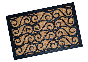 Rubber backed coir Non-brush mats