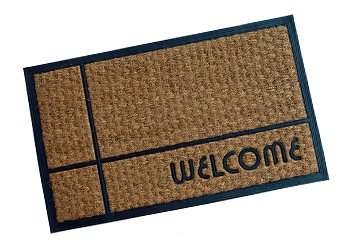 Rubber backed coir Non-brush mats