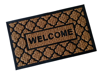 Rubber backed coir Non-brush mats