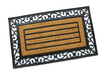 Rubber backed coir Non-brush mats