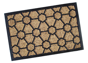 Rubber backed coir Non-brush mats