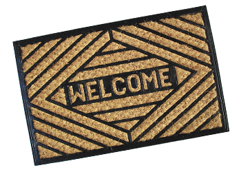 Rubber backed coir Non-brush mats