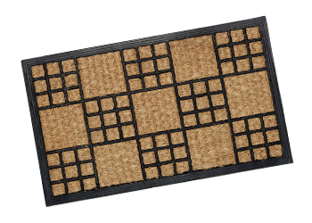 Rubber backed coir Non-brush mats