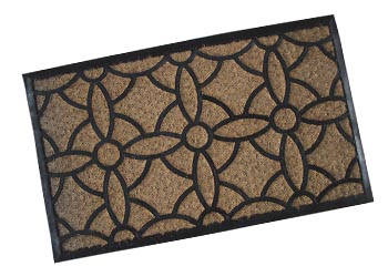 Rubber backed coir Non-brush mats