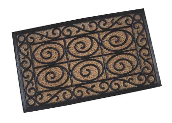 Rubber backed coir Non-brush mats