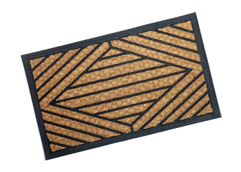 Rubber backed coir Non-brush mats