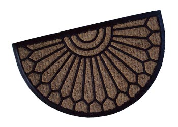 Rubber backed coir Non-brush mats