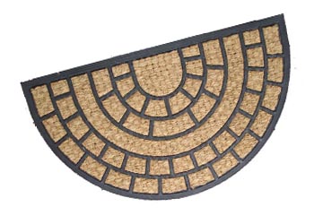 Rubber backed coir Non-brush mats