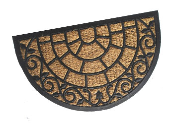 Rubber backed coir Non-brush mats