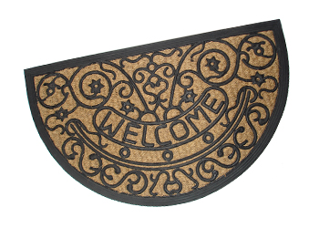 Rubber backed coir Non-brush mats