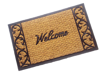 Rubber backed coir Non-brush mats