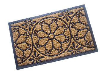 Rubber backed coir Non-brush mats