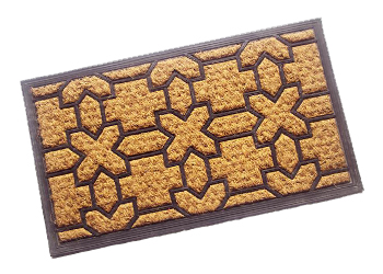 Rubber backed coir Non-brush mats