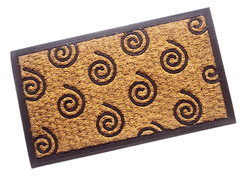 Rubber backed coir Non-brush mats