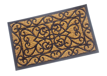 Rubber backed coir Non-brush mats